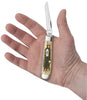 Case Peach Seed Jig Amber Bone Mini Trapper (00013) (Case)