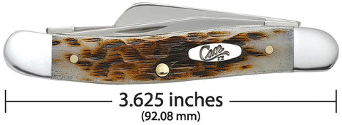 CASE 6318 SS Amber Bone Med Stockman. ( 00042 )