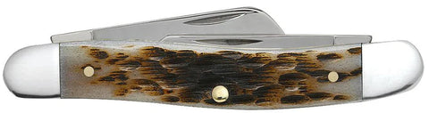 CASE 6318 SS Amber Bone Med Stockman. ( 00042 )