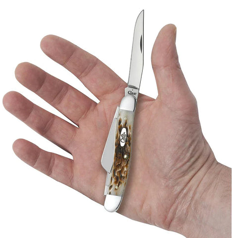 CASE 6318 SS Amber Bone Med Stockman. ( 00042 )