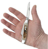 CASE 6318 SS Amber Bone Med Stockman. ( 00042 )
