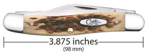 Case Knife 6347 SS Amber Bone Stockman ( 00128 )