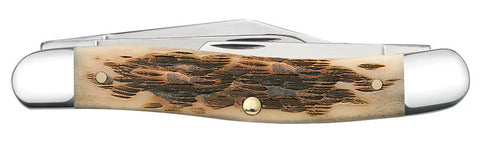 Case Knife 6347 SS Amber Bone Stockman ( 00128 )