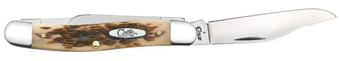 Case Knife 6347 SS Amber Bone Stockman ( 00128 )