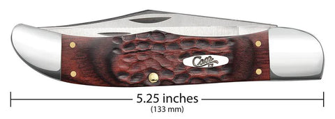 Case Knife  65 6265 SSG Rosewd St Jgd Wd W/O Serrate W/70230 & Leather Sheath ( 00189 )