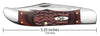 Case Knife  65 6265 SSG Rosewd St Jgd Wd W/O Serrate W/70230 & Leather Sheath ( 00189 )