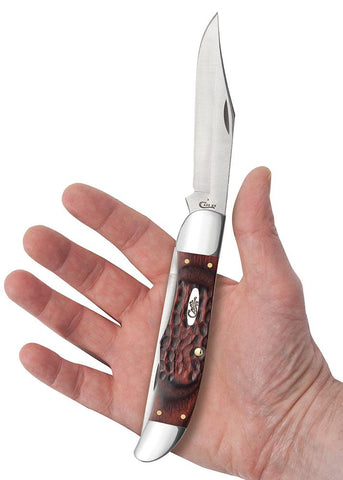Case Knife  65 6265 SSG Rosewd St Jgd Wd W/O Serrate W/70230 & Leather Sheath ( 00189 )