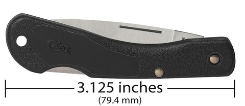 Case Knife  059L SSG Blk Pls Mini Blkhorn ( 00253 )