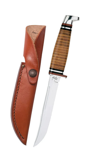 Case KnifeHtr 316-5 SSM Brown Leather W/Sheath ( 00381 )