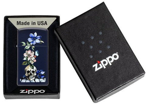 Zippo Horror and Goth Navy Skull (46813)