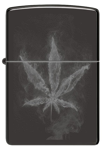 Zippo High Polish Blk Cannabis Design (46823)