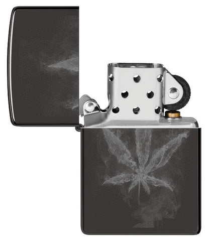 Zippo High Polish Blk Cannabis Design (46823)