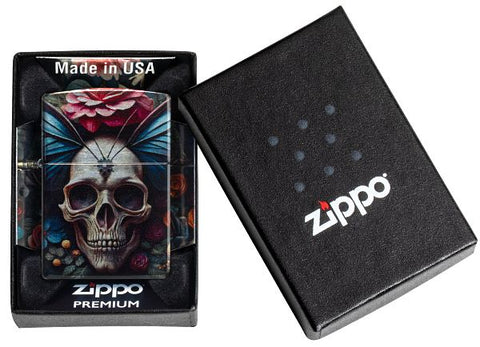 Zippo Horror and Goth Skull Flower (46848)