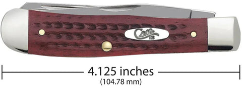 CASE Knife Pocket worn Old Red Bone Trapper 9 (CTC)  (00783) (Case)