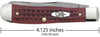 CASE Knife Pocket worn Old Red Bone Trapper 9 (CTC)  (00783) (Case)