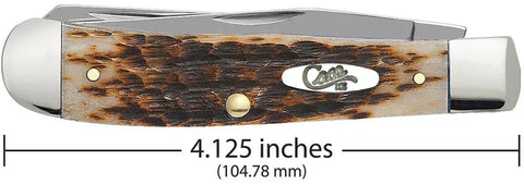 Case Peach Seed Jig Amber Bone Trapper (00164) (Case)