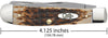 Case Peach Seed Jig Amber Bone Trapper (00164) (Case)