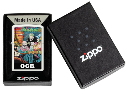 Zippo OCB Reg White Matte Cafe Culture (214-110387)