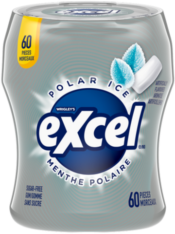 Wrigley's Excel BOTTLE Polar Ice Chewing-gum sans sucre 60's 6's (133272)