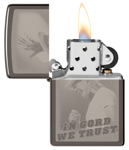 Zippo In Gord We Trust Black Ice (Model # 150-106137)