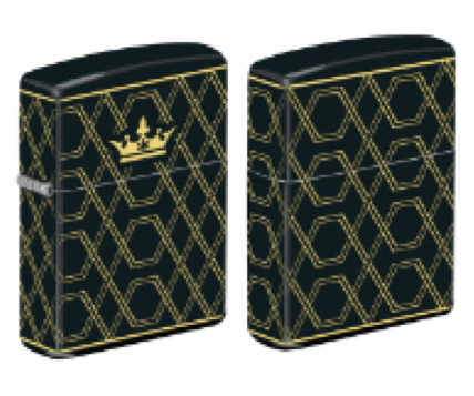 Zippo Black Obsidian Geometric (218-116129)  (L1004)