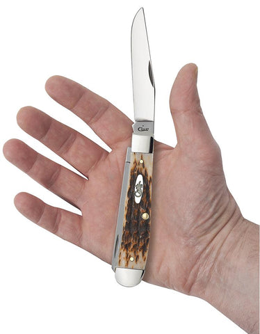 Case Peach Seed Jig Amber Bone Trapper (00164) (Case)