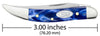 CASE Sparxx Blue Kirinite Small Texas Toothpick (CTC)(23437) (Case)