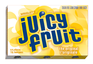 Wrigley's Juicy Fruit Yellow Sugar Free 12 x 18 per case (100570)