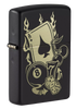 Zippo Black Matte, Gambling Design (49257)