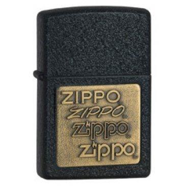 Zippo 236 Black Crackle Brass Emblem (362)