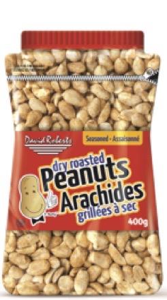 David Robert's Seasoned Dry Roasted Peanuts 12x400g
