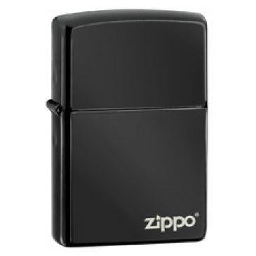 Zippo Ebony w/Zippo Logo (24756ZL)