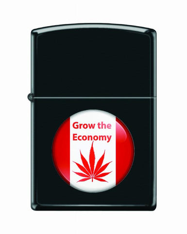 Zippo Leaf 218 Grow The Economy Black (CI407494) (04841)