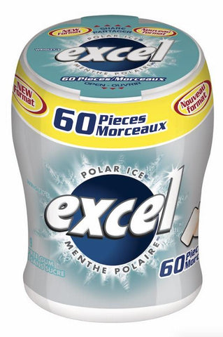 Wrigley's Excel BOTTLE Polar Ice Sugar Free Gum 60’s 6’s (133272)