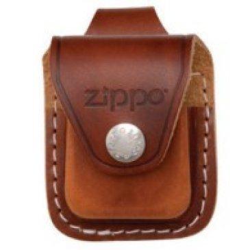 Zippo Leather Pouch w/Loop,Brown (LPLB)